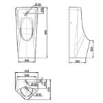 Bồn tiểu nam American Standard WP-6605B (WP6605B) đặt sàn, cấp nước âm, dòng Lynbrook - Ảnh 2
