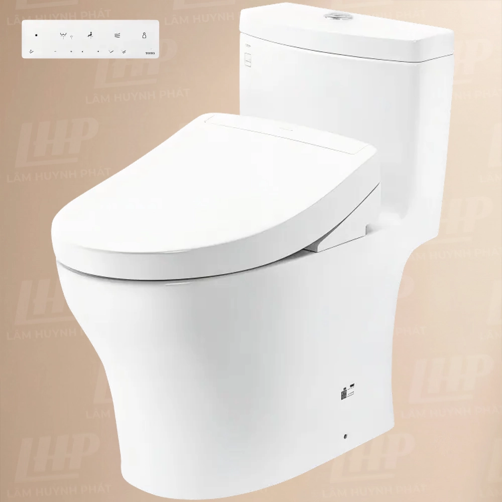 Bồn cầu TOTO MS889DRW25#XW Bồn cầu TOTO MS889DRW25#XW 1 khối (Giấu dây), nắp điện tử Washlet TCF34461GAA S5 - Ảnh 1
