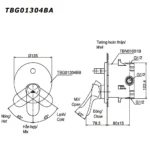 Van điều chỉnh nhiệt độ TOTO TBG01304BA/ TBN01001B (kèm phụ kiện âm tường) mạ Crom bóng - Ảnh 8