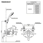 Vòi sen tắm TOTO TBG09302BA#MBL nóng lạnh dòng GM (không kèm tay sen) - Ảnh 8