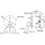Van điều chỉnh nhiệt độ TOTO TBG11304BA#BN (không kèm phụ kiện âm tường) mạ Nikel mờ - Ảnh 6