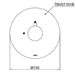 Van dừng TOTO TBV01101BA#MBL (không kèm phụ kiện âm tường) đen mờ - Ảnh 8