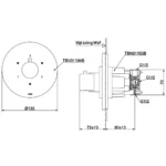 Van chuyển hướng TOTO TBV01104B/ TBN01103B 3 đường nước ra (kèm phụ kiện âm tường) - Ảnh 8