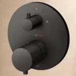 Van điều chỉnh nhiệt độ TOTO TBV01407BA#MBL (kèm van dừng) đen mờ