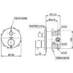 Van điều chỉnh nhiệt độ TOTO TBV01408B/ TBN01001B (kèm van dừng và phụ kiện âm tường) - Ảnh 8