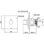 Van chuyển hướng TOTO TBV02103B#BFG 2 đường nước (không kèm phụ kiện âm tường) mạ vàng pháp mờ - Ảnh 6