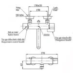Vòi sen tắm TOTO TBV03427V/ TBW03002B nhiệt độ Nhật Bản dòng GG - Ảnh 8
