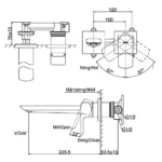 Vòi Lavabo TOTO TLG02311BB nóng lạnh, gắn tường, dòng GR (2 lỗ) - Ảnh 11