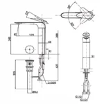 Vòi Lavabo TOTO TLP03301A1#BFG nóng lạnh dòng ZA mạ vàng Pháp mờ 29cm - Ảnh 13