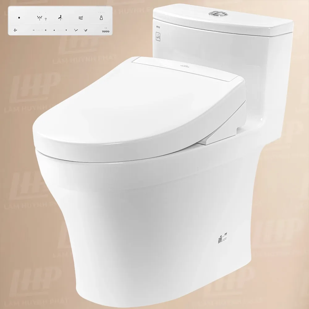 Bồn cầu TOTO MS885DW25#XW Bồn cầu TOTO MS885CDW25#XW 1 khối (Giấu dây), nắp điện tử Washlet TCF34461GAA S5 - Ảnh 1