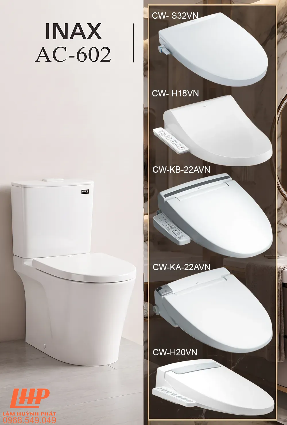 Bồn cầu Inax AC-602VN